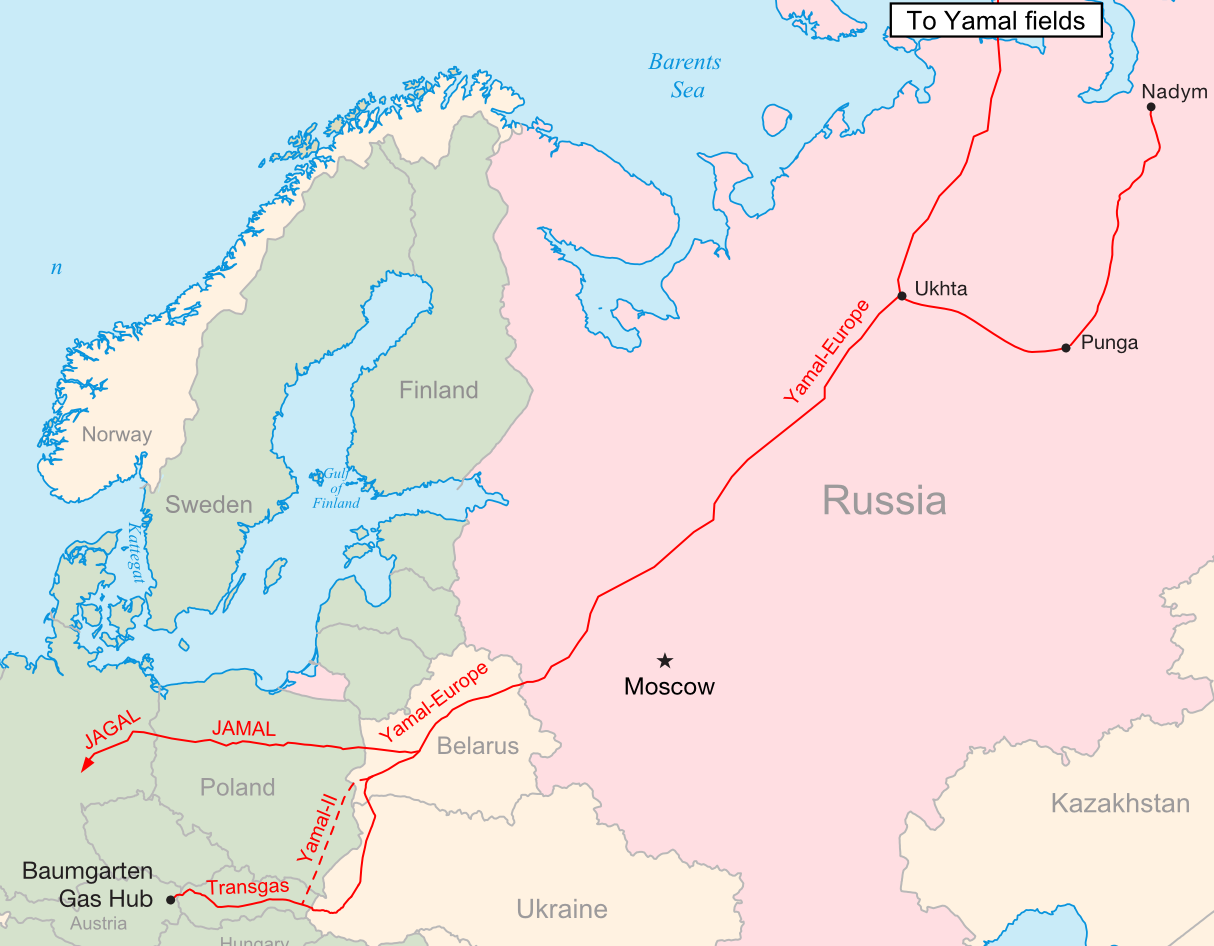 gazprom cesse utiliser portion polonaise gazoduc yamal-europe - L'Energeek