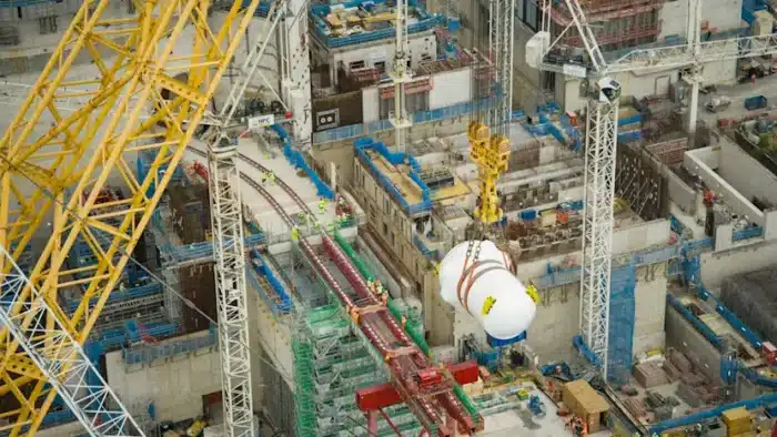 La plus grande grue du monde vient de soulever 500 tonnes en un seul geste : les images de Hinkley Point C donnent le vertige